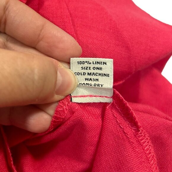 Claude Tulum Emilia Tie Wrap Dress Short Linen One Size - Picture 10 of 12